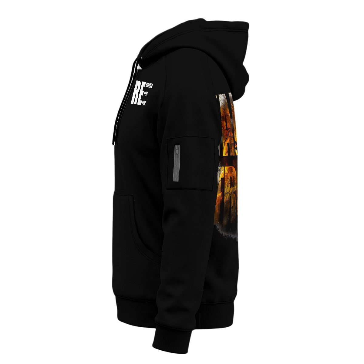 Truth All-Over Print Men’s Fleece Half-Zip Hoodie With Arm Pockets