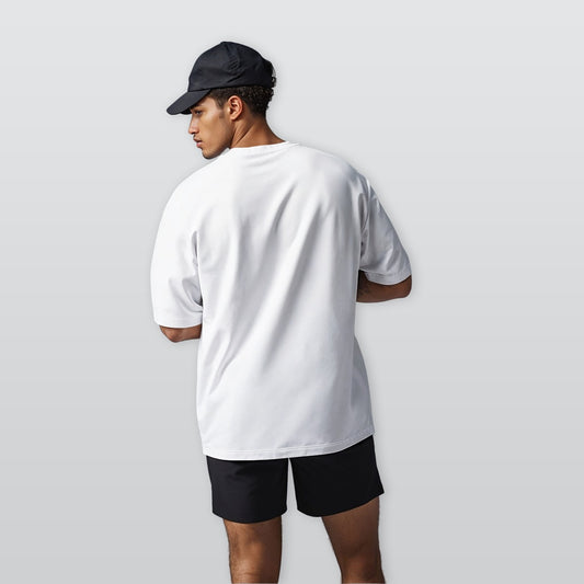 Signs Men’s White Oversize Crewneck T-Shirt t-shirt - product image 2 in white alternate view