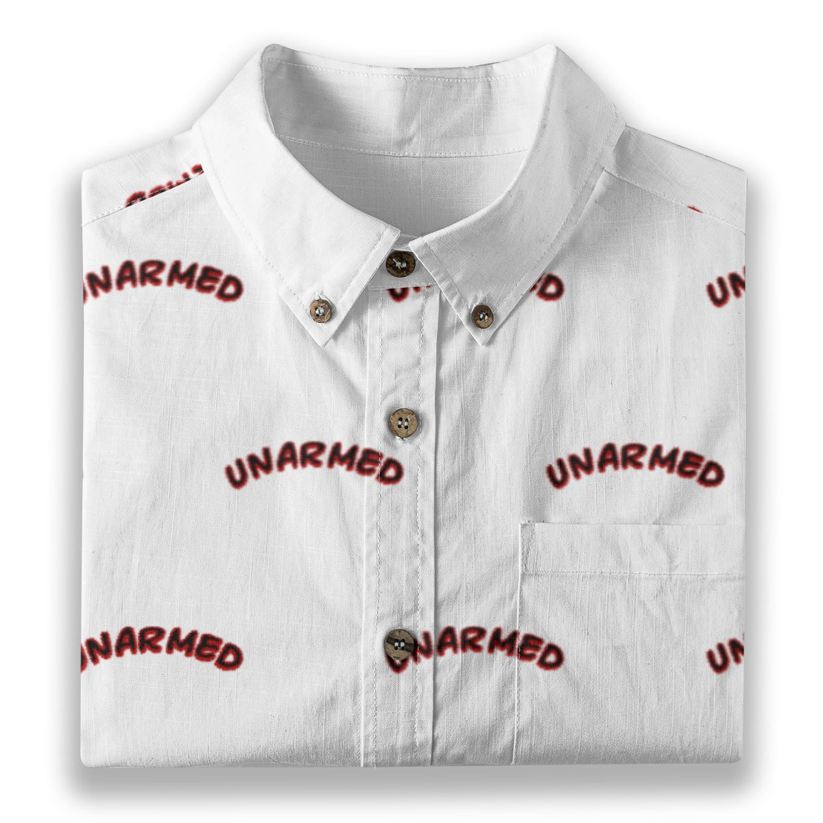 Unarmed Men's Breathable White Bamboo Cotton Shirt