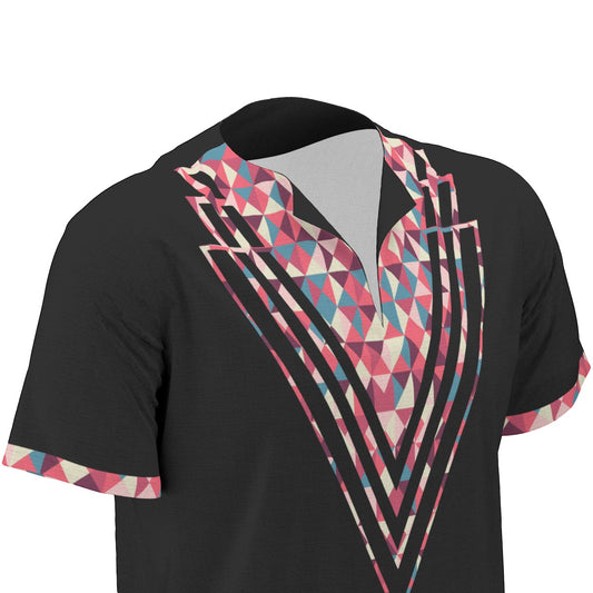 Black Tribal Men's African Dashiki Shirt shirt - product image 1 in black