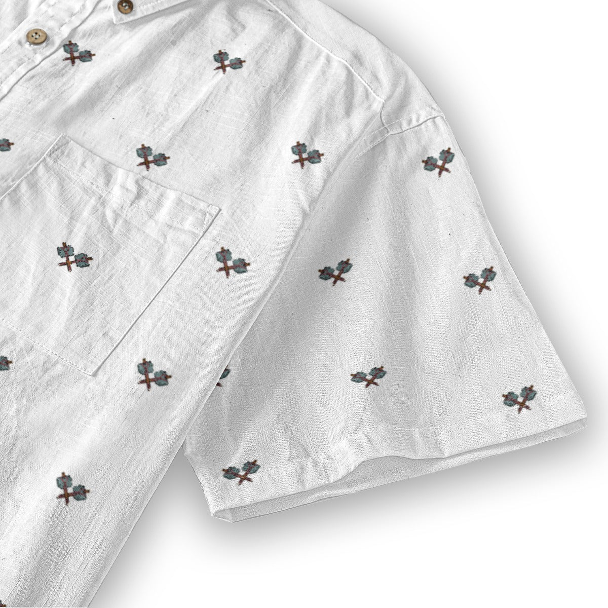 Maccabees Men's Breathable White Bamboo Cotton Shirt