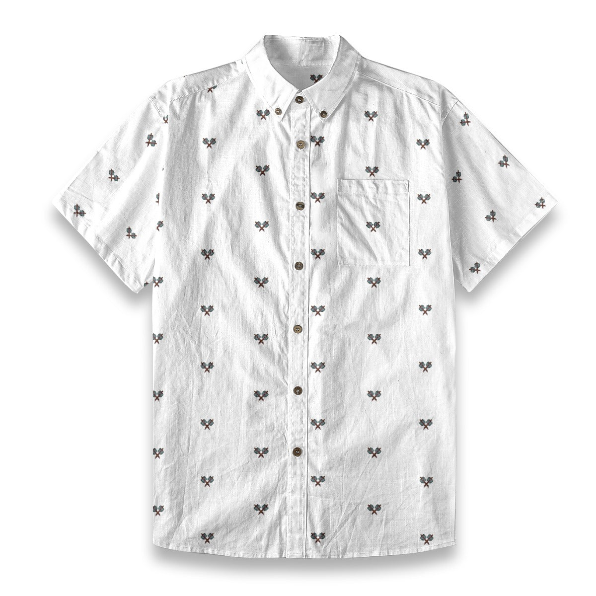 Maccabees Men's Breathable White Bamboo Cotton Shirt