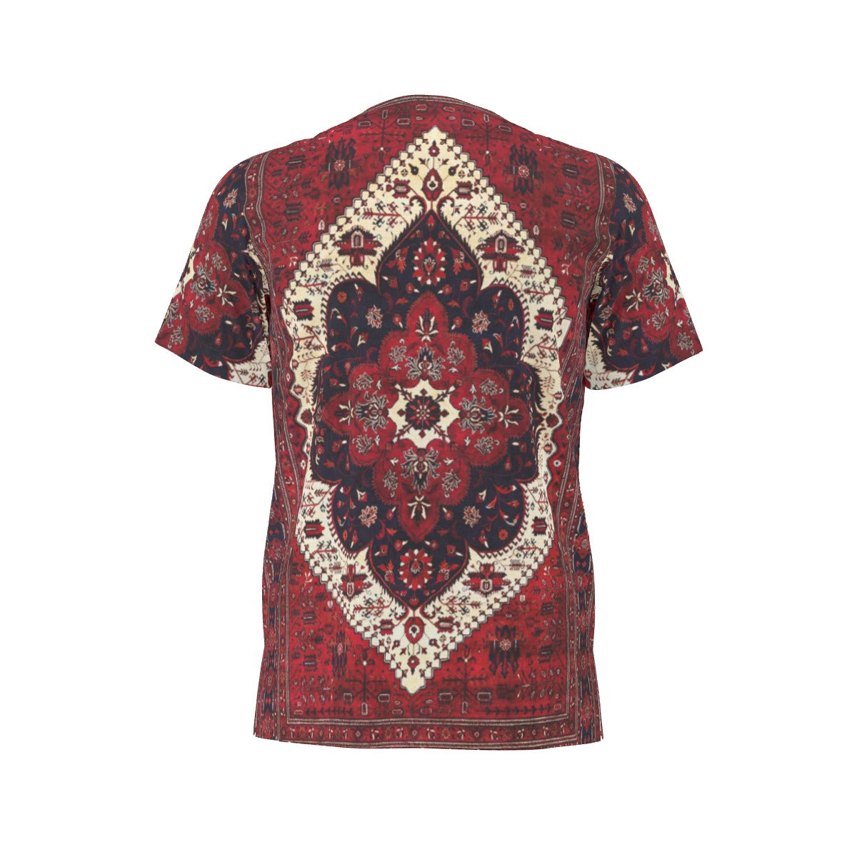 Crimson All-Over Print  Men's African Dashiki Shirt