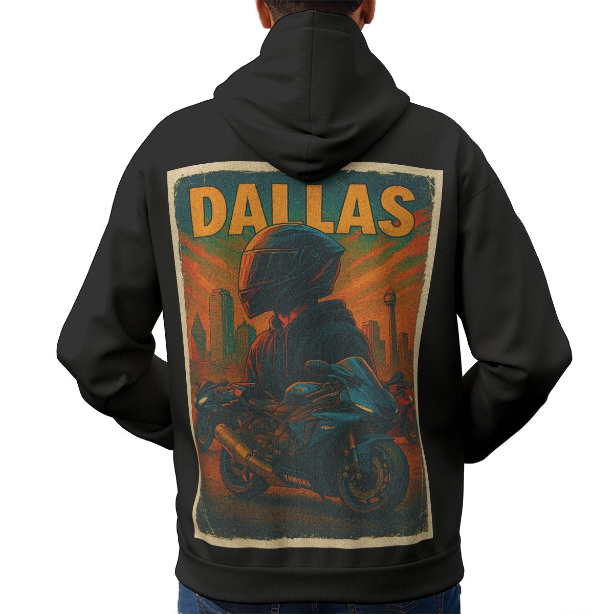 Dallas Most Wanted All-Over Print Unisex Plus Fleece Pullover Hoodie