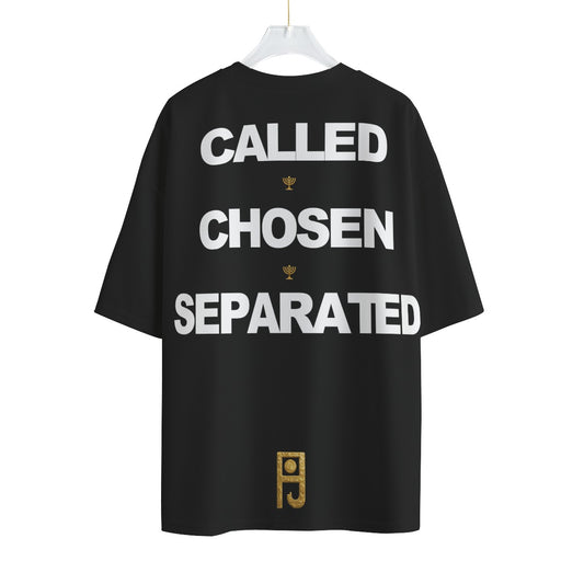Chosen All-Over Black Print Unisex Drop-shoulder T-shirt t-shirt - product image 1 in black