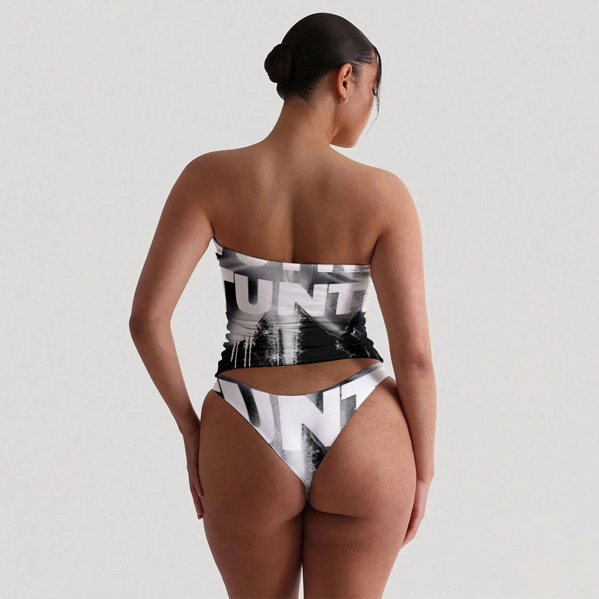 Future All-Over Print Women's Strapless Tube Top Set