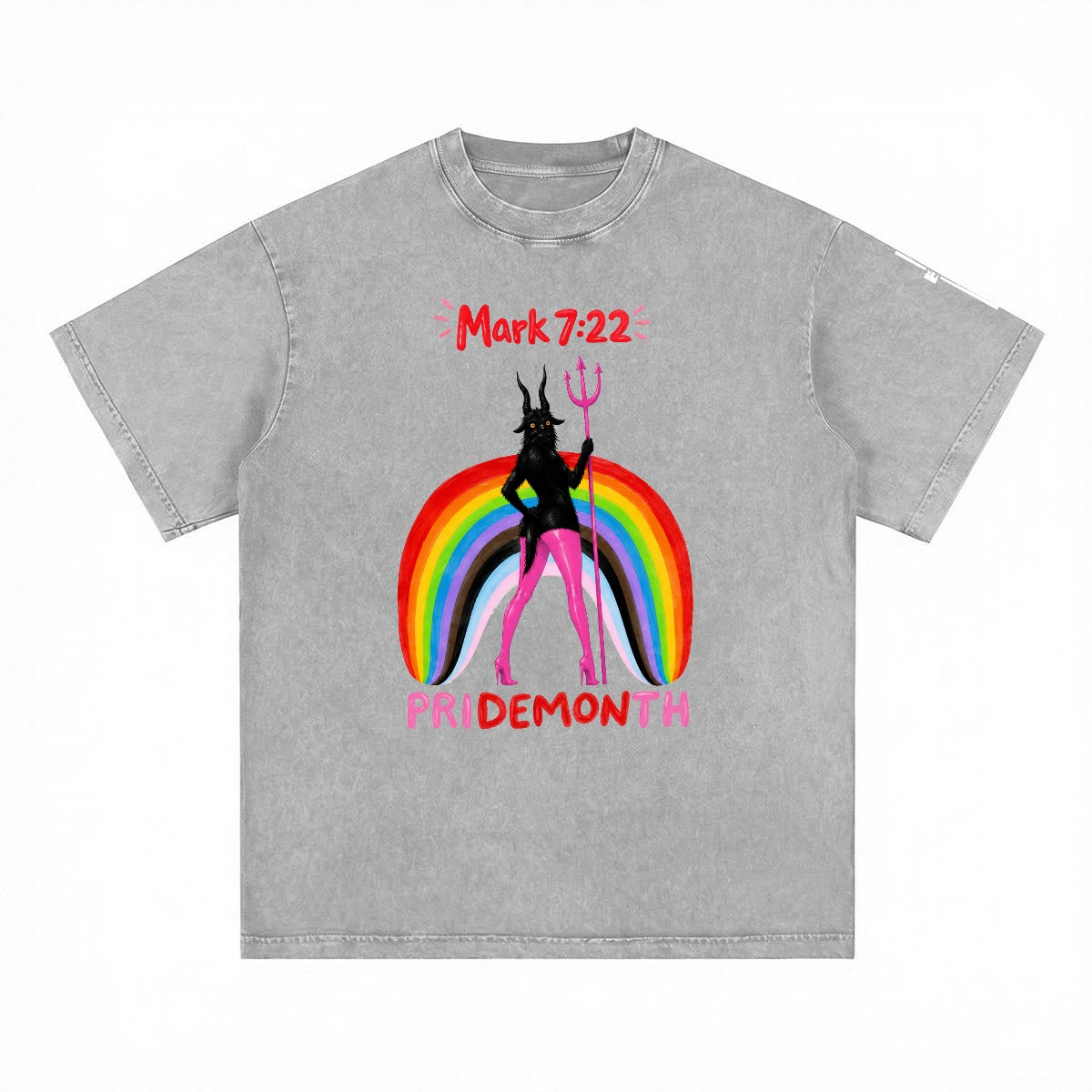 PRIDE Unisex Heavyweight Washed Drop Shoulder T-Shirt|250GSM DTG