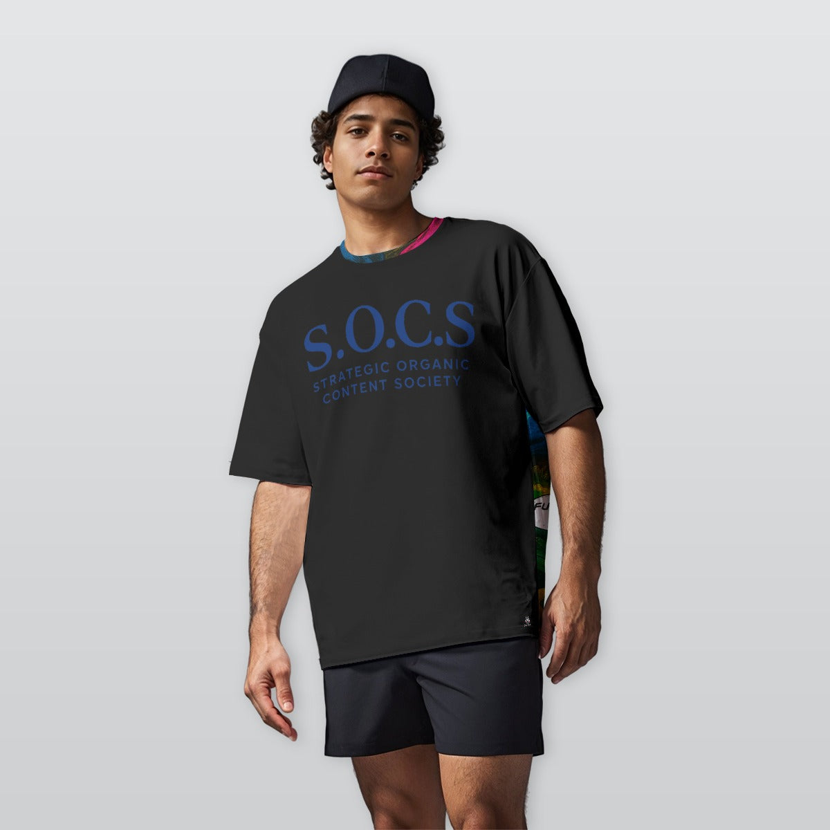 Urban Streetwear SOCS Society Print Men’s Heavyweight Cotton Crewneck T-Shirt|230GSM Cotton