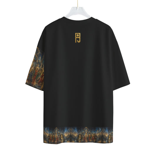 Unarmed 2.0 All-Over Black Print Unisex Drop-shoulder T-shirt t-shirt - product image 2 in black alternate view