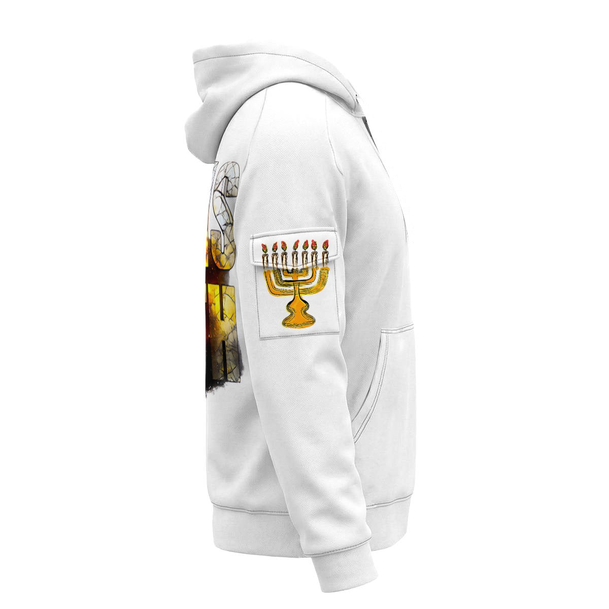 Truth All-Over Print Men’s Fleece Half-Zip Hoodie With Arm Pockets