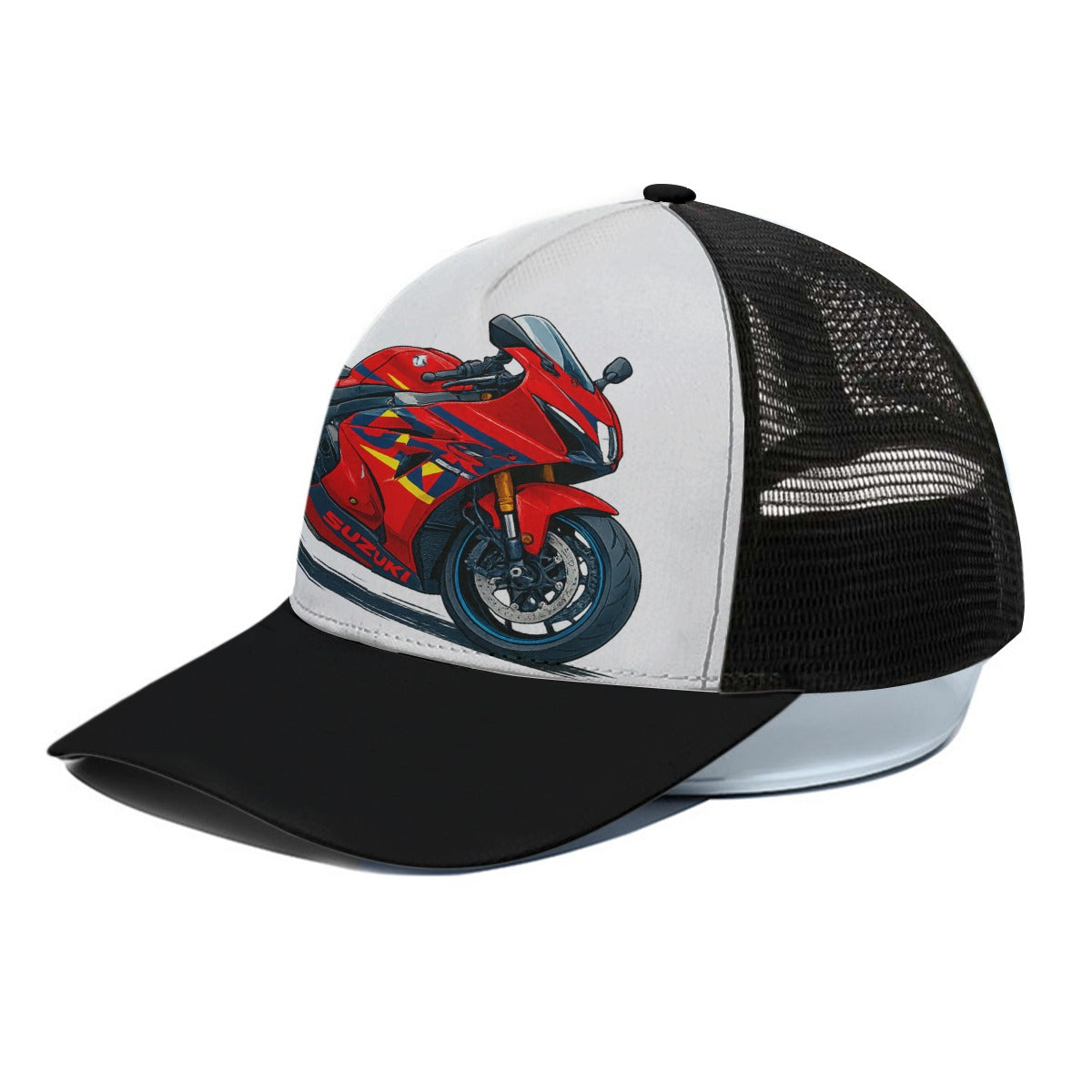 GSXR 1000 Inspired – Trucker Hat With Black Half-mesh snapback | Urban Streetwear Biker Apparel