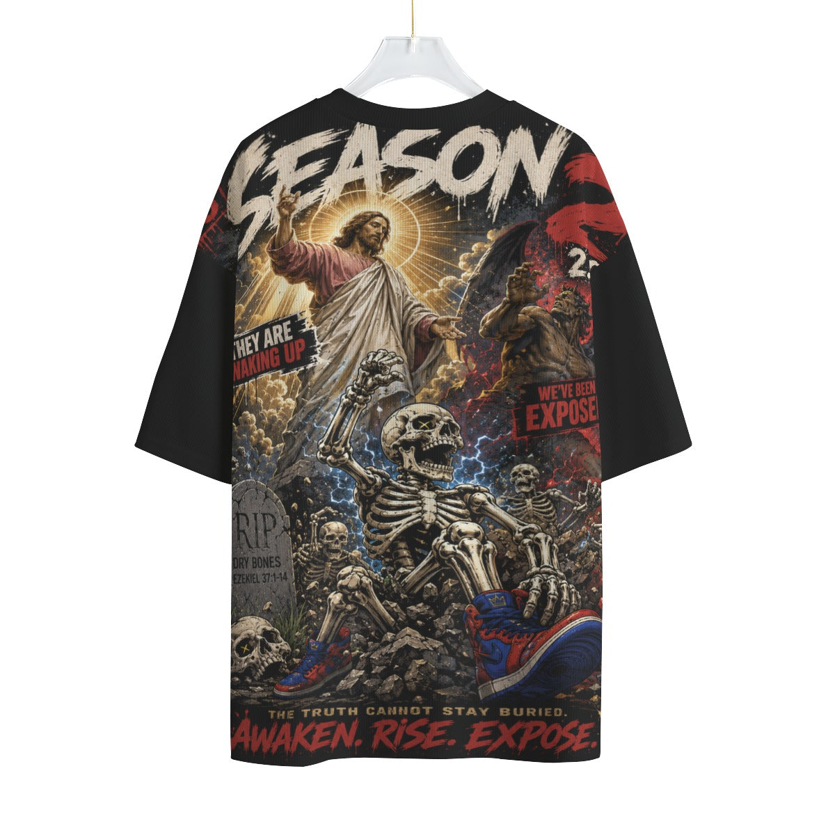 All-Over Print Unisex Drop-shoulder T-shirt