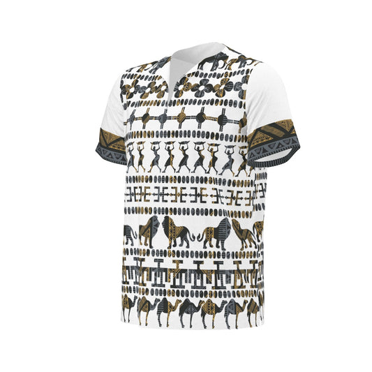 White Traditional Men's African Dashiki Shirt shirt - product image 2 in white alternate view