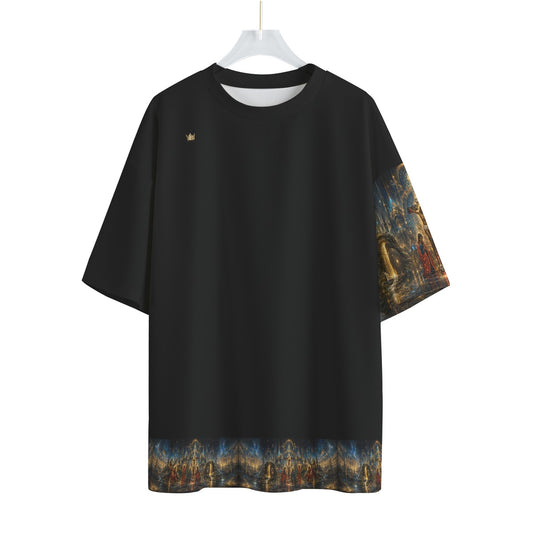 Unarmed 2.0 All-Over Black Print Unisex Drop-shoulder T-shirt t-shirt - product image 1 in black