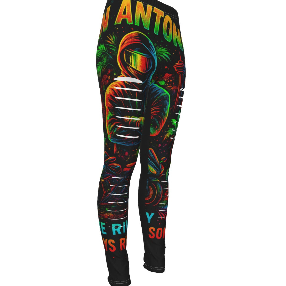 All-Over Print Women's Ripped Leggings