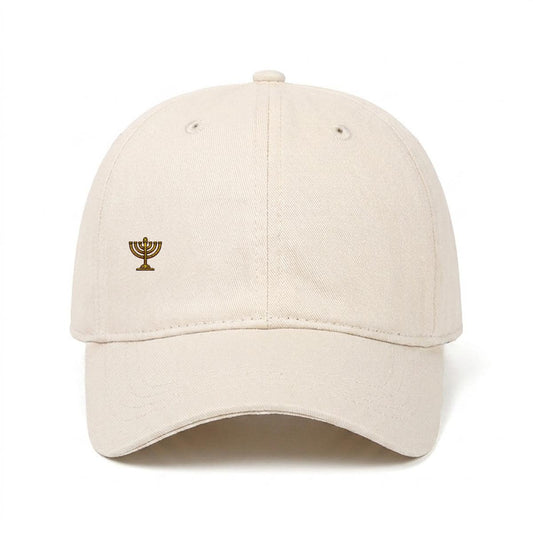 Menorah Embroidery Soft-Crown Flat Cap alternate view