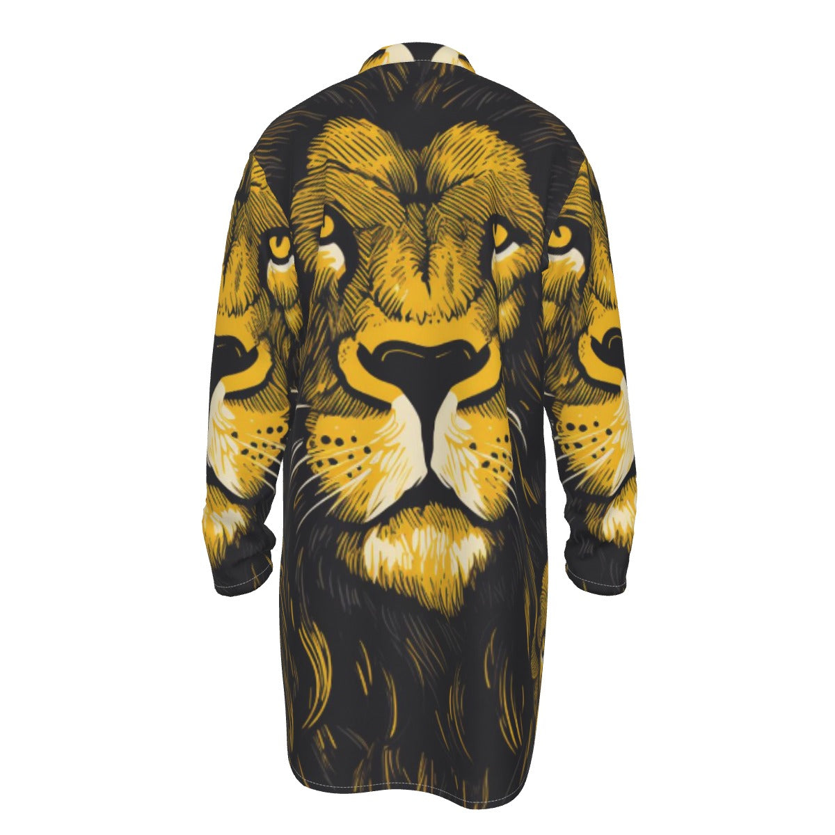 Judah All-Over Print Men's Stand-up Collar Long Shirt