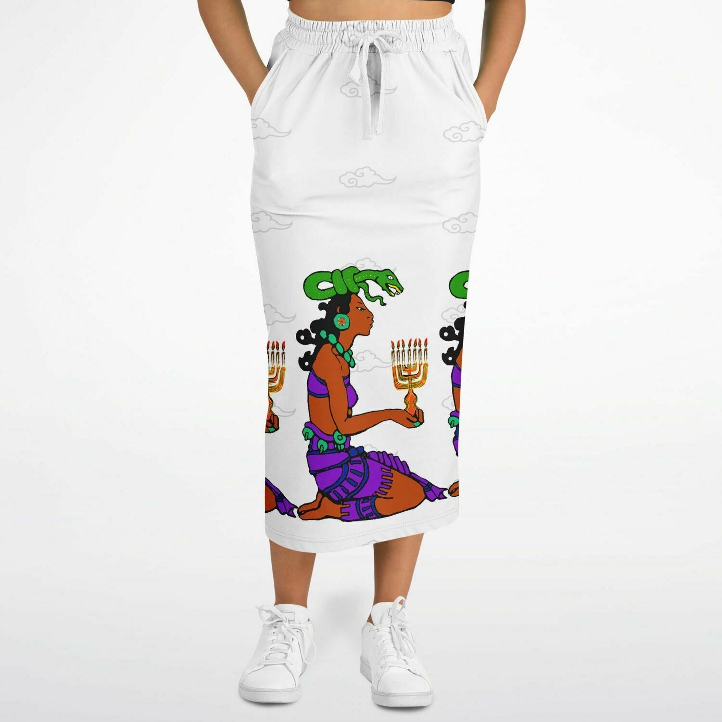 Northern Kingdom Princess Fashion Long Pocket Skirt White