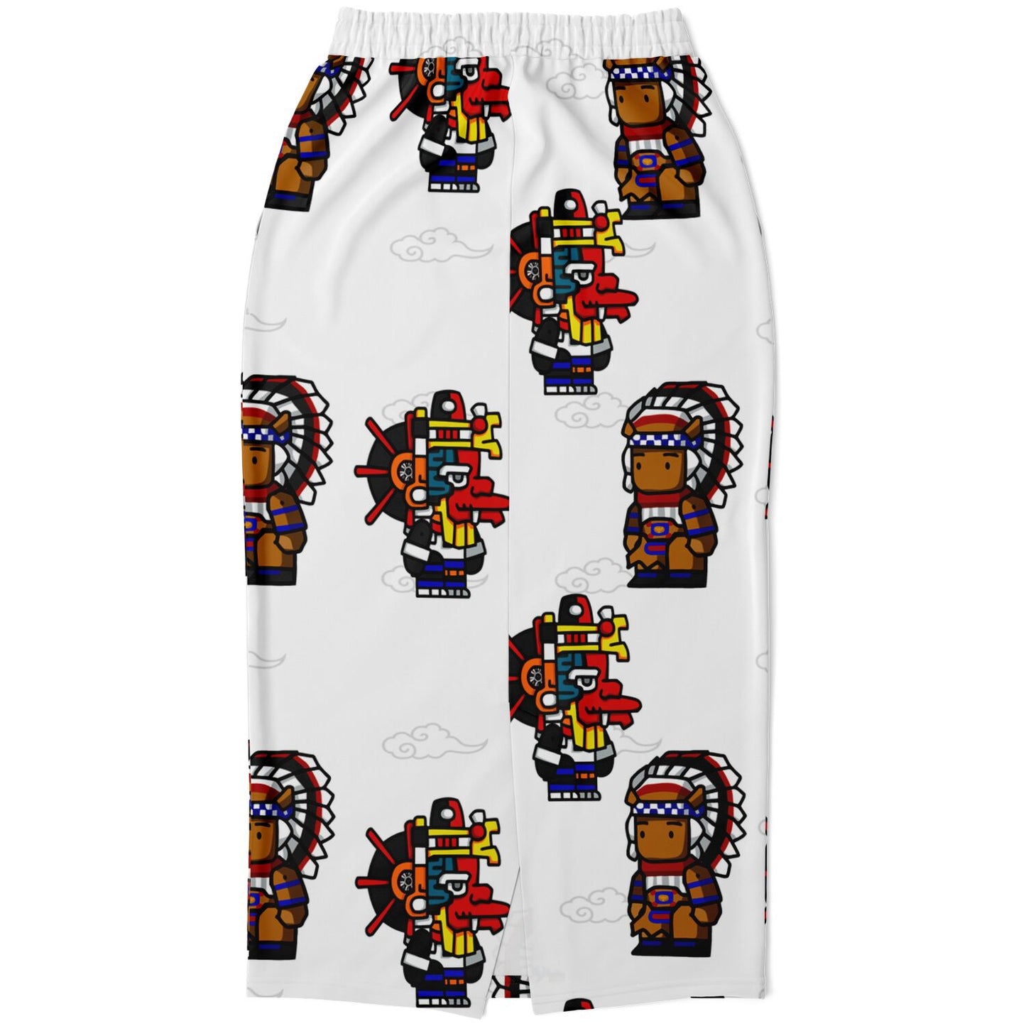 Northern Kingdom 10 Tribesmen Fashion Long Pocket Skirt White
