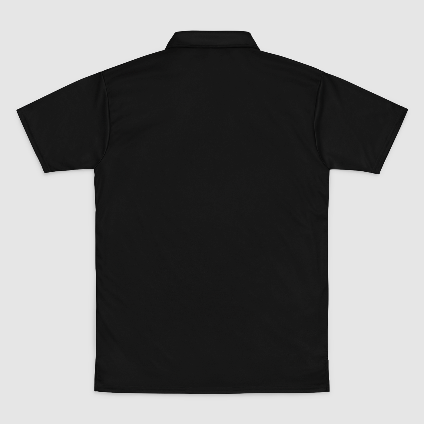Soft Poloz Digital Stitched Black Mens Polo Shirt
