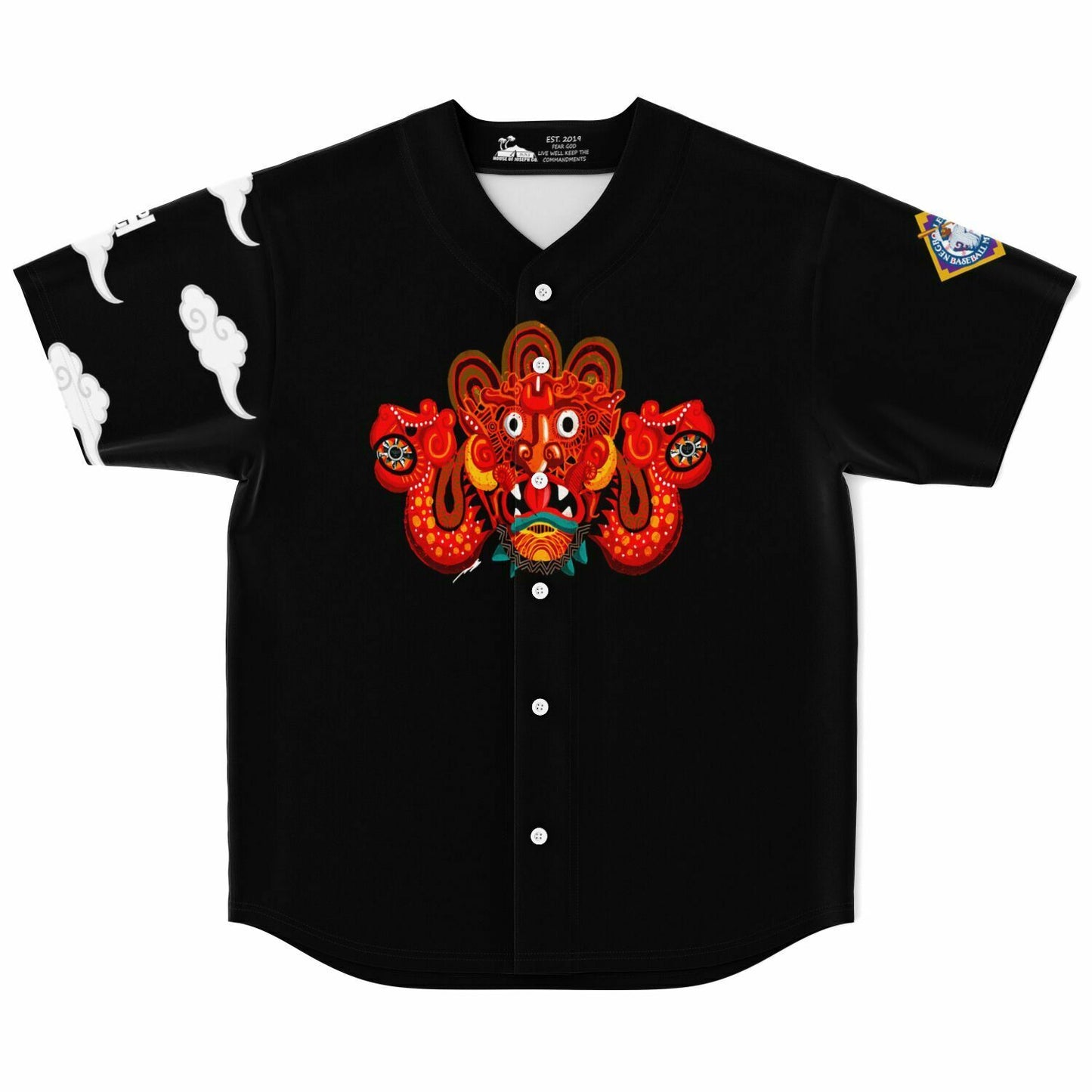 Hebrew Top 10 Baseball Jersey Classic Black