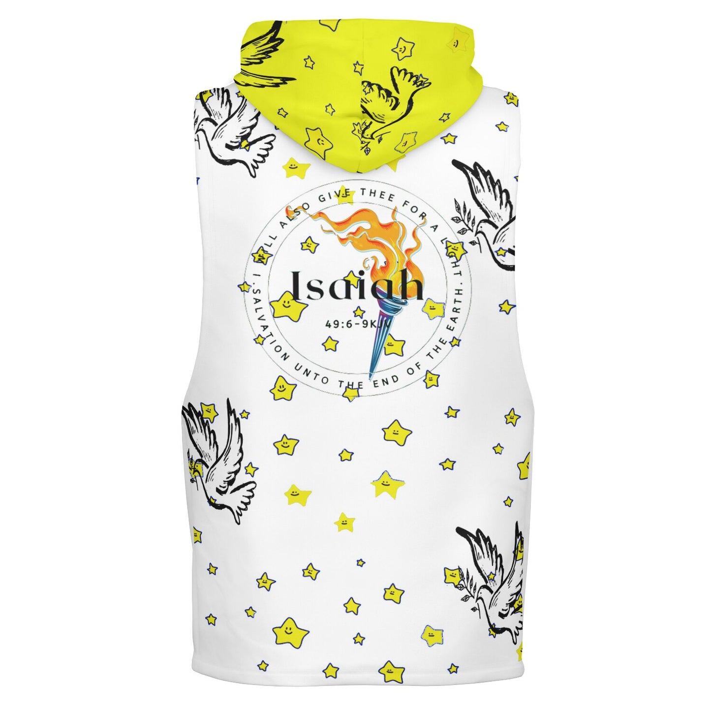 Isaiah Be The Light T-shirt Gift For Him For Her Fashion Drop Armhole White Hoodie