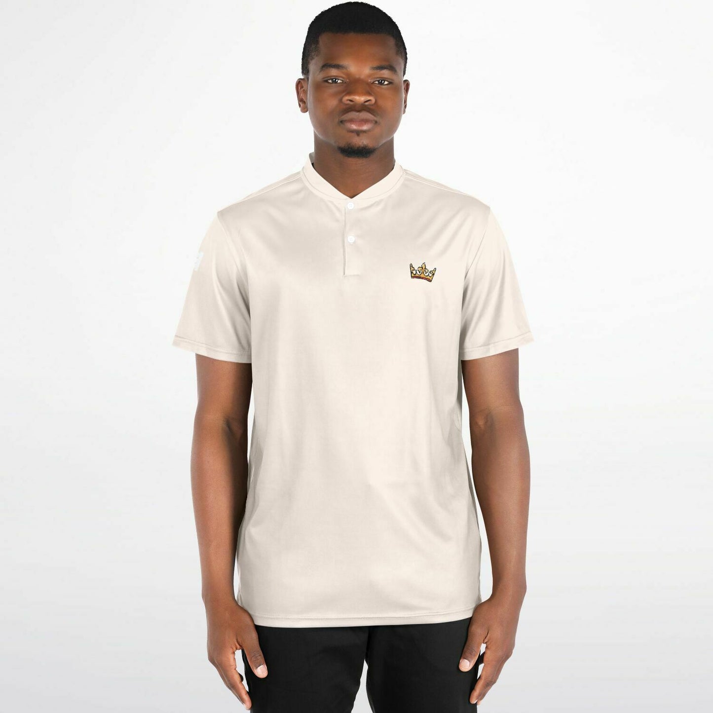 Creme Blade Collar Polo Shirt
