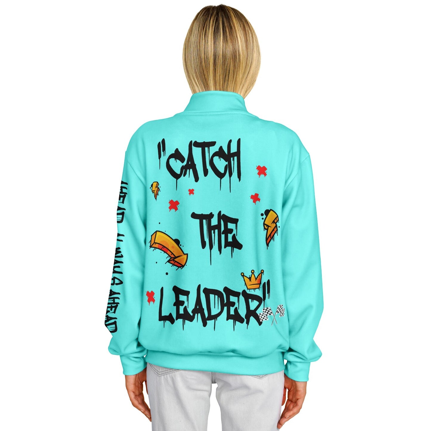 Catch The Leader Teal Baseball Jacket
