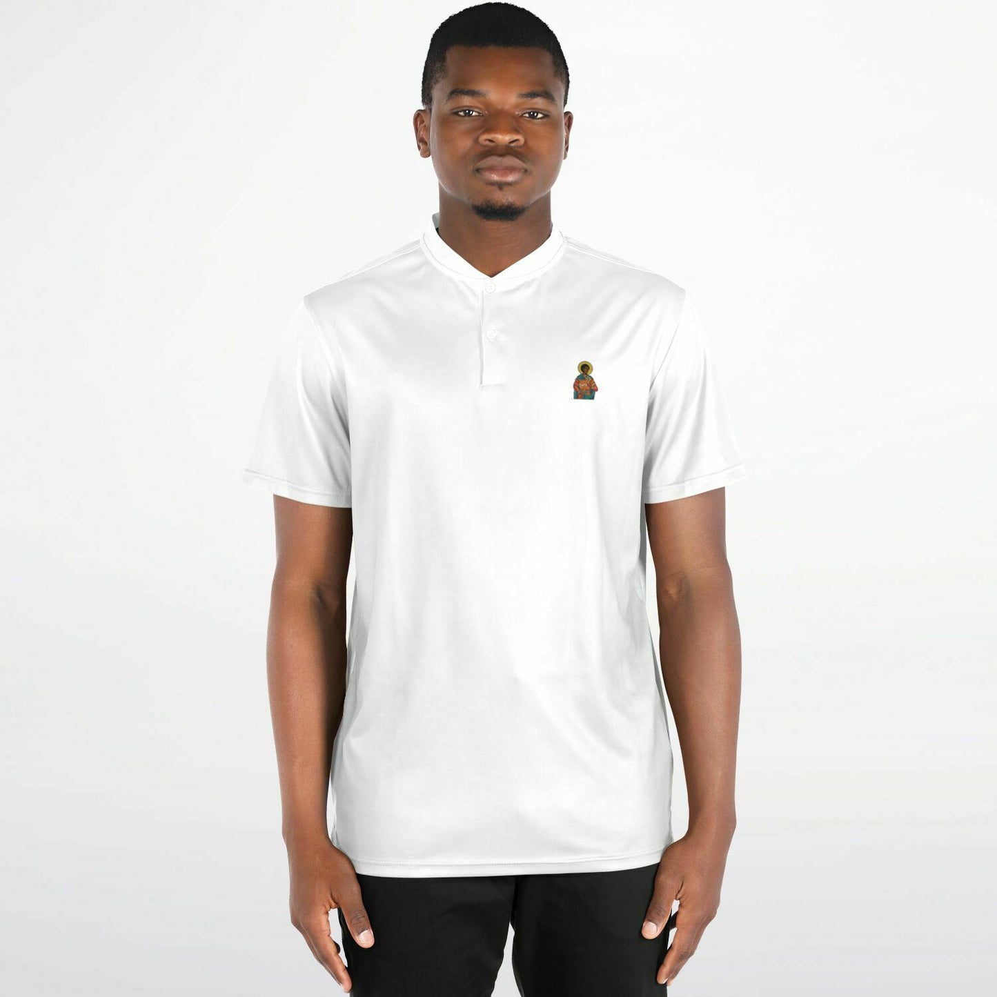 White Saint Matthew Blade Collar Polo Shirt