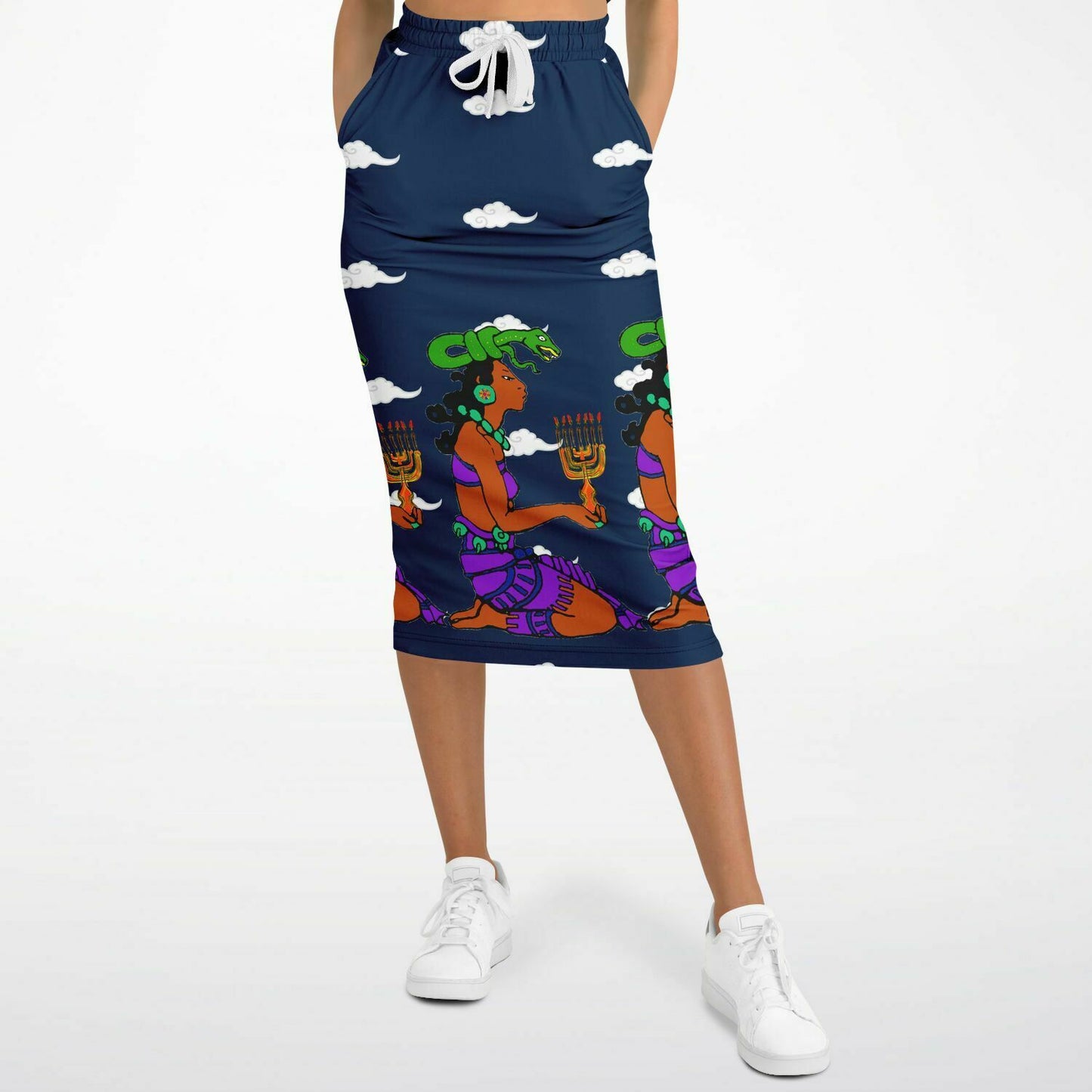 Northern Kingdom Princess Fashion Long Pocket Skirt Navy