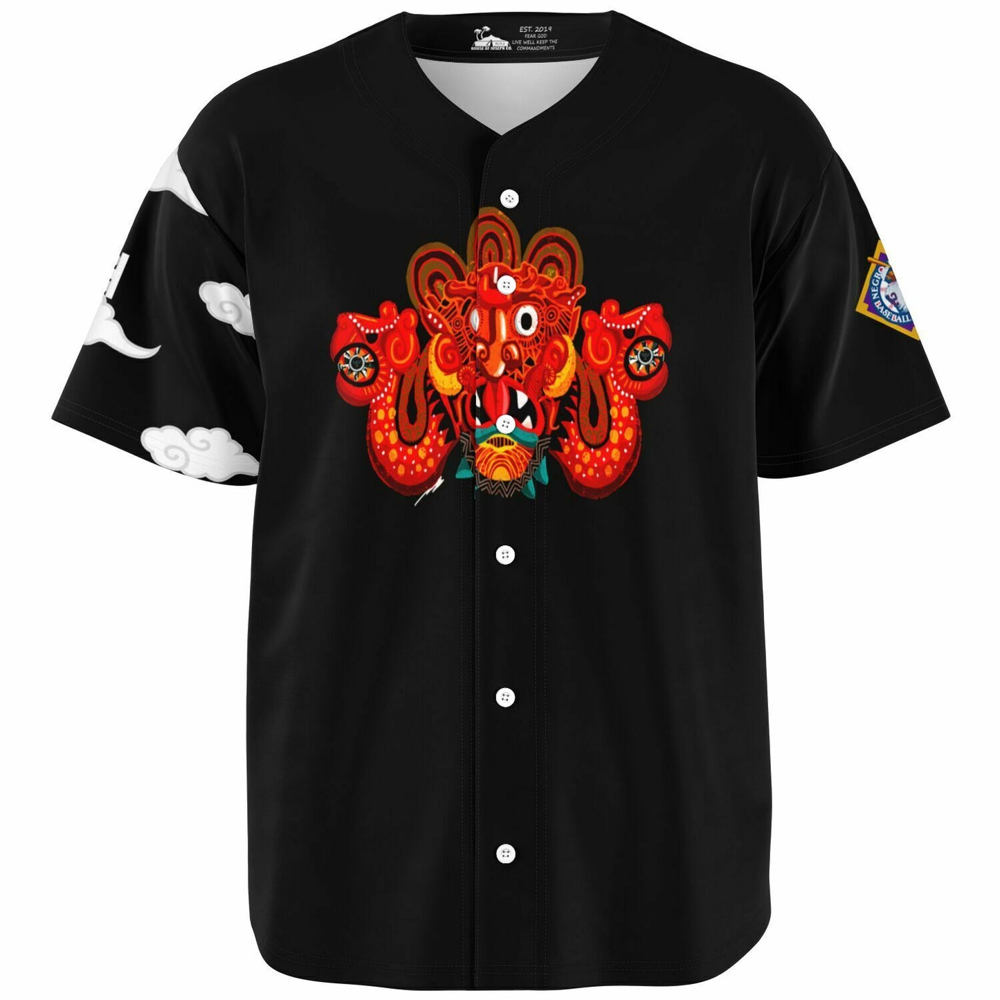 Hebrew Top 10 Baseball Jersey Classic Black