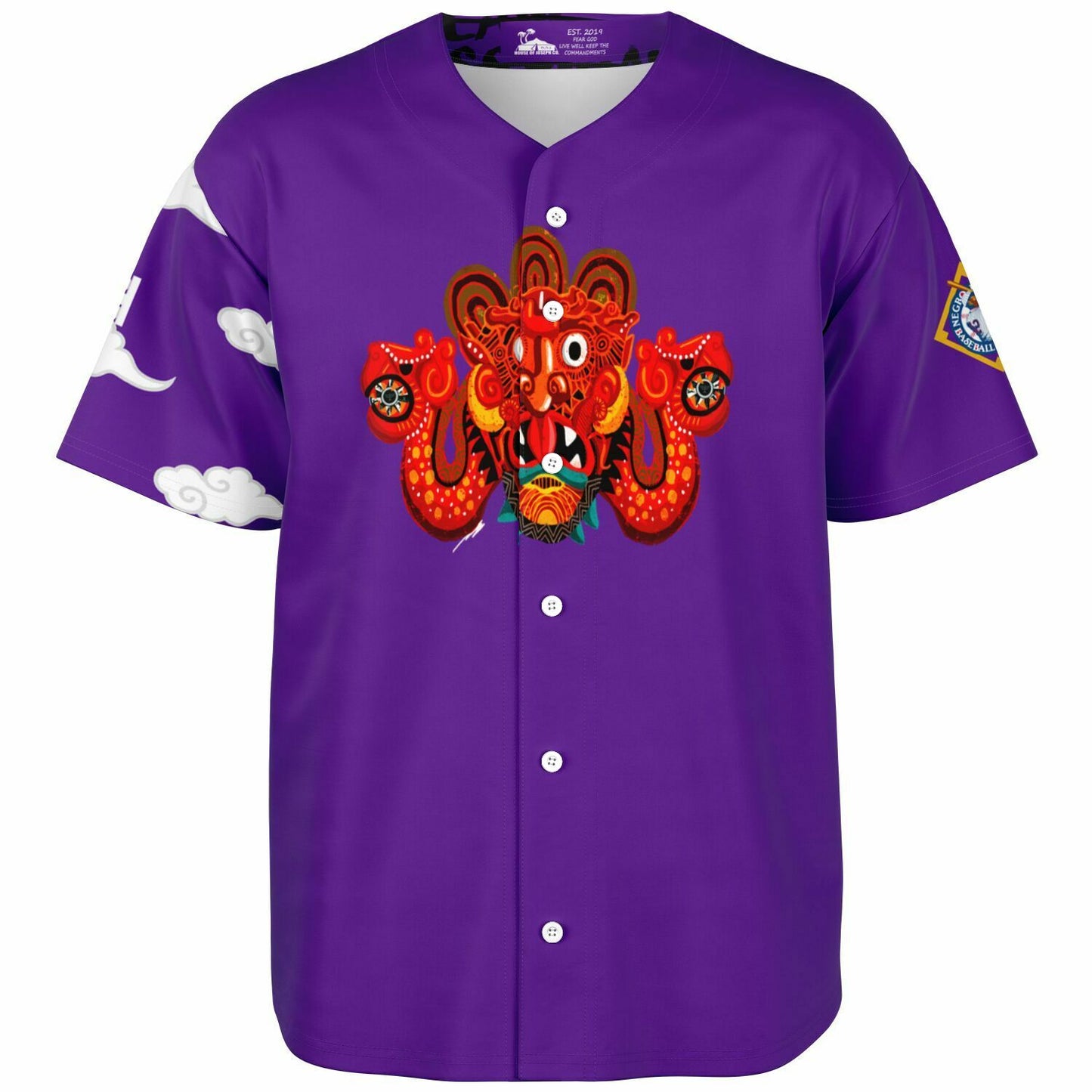 Hebrew Top 10 Baseball Jersey Classic Royal Purple