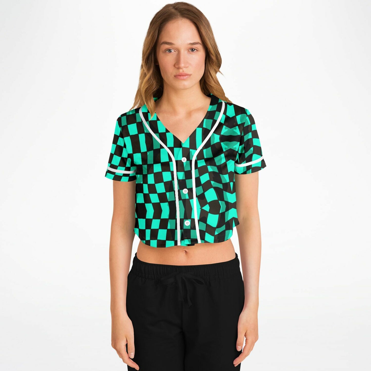 Tanjiro Slayer Of Demons Anime Cropped Baseball Jersey