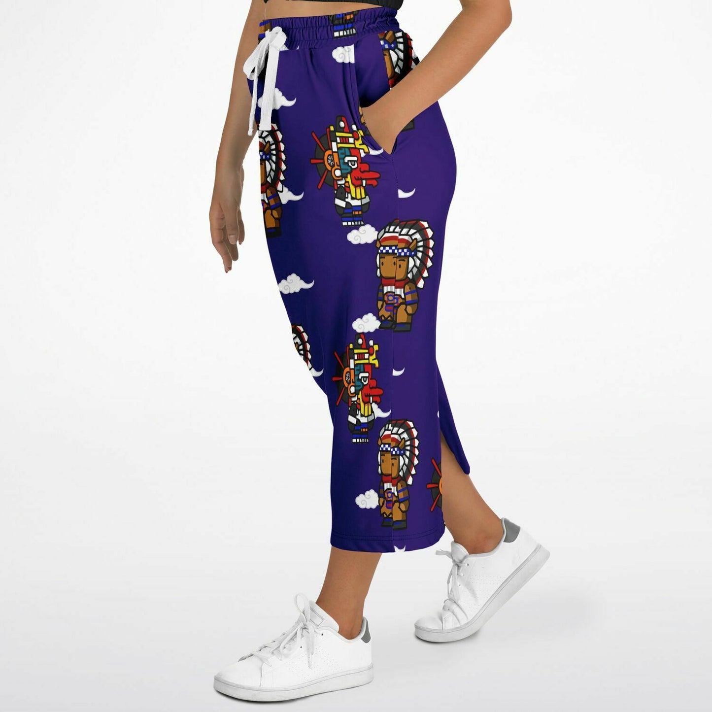 Northern Kingdom 10 Tribesmen Fashion Long Pocket Skirt Royal Purple