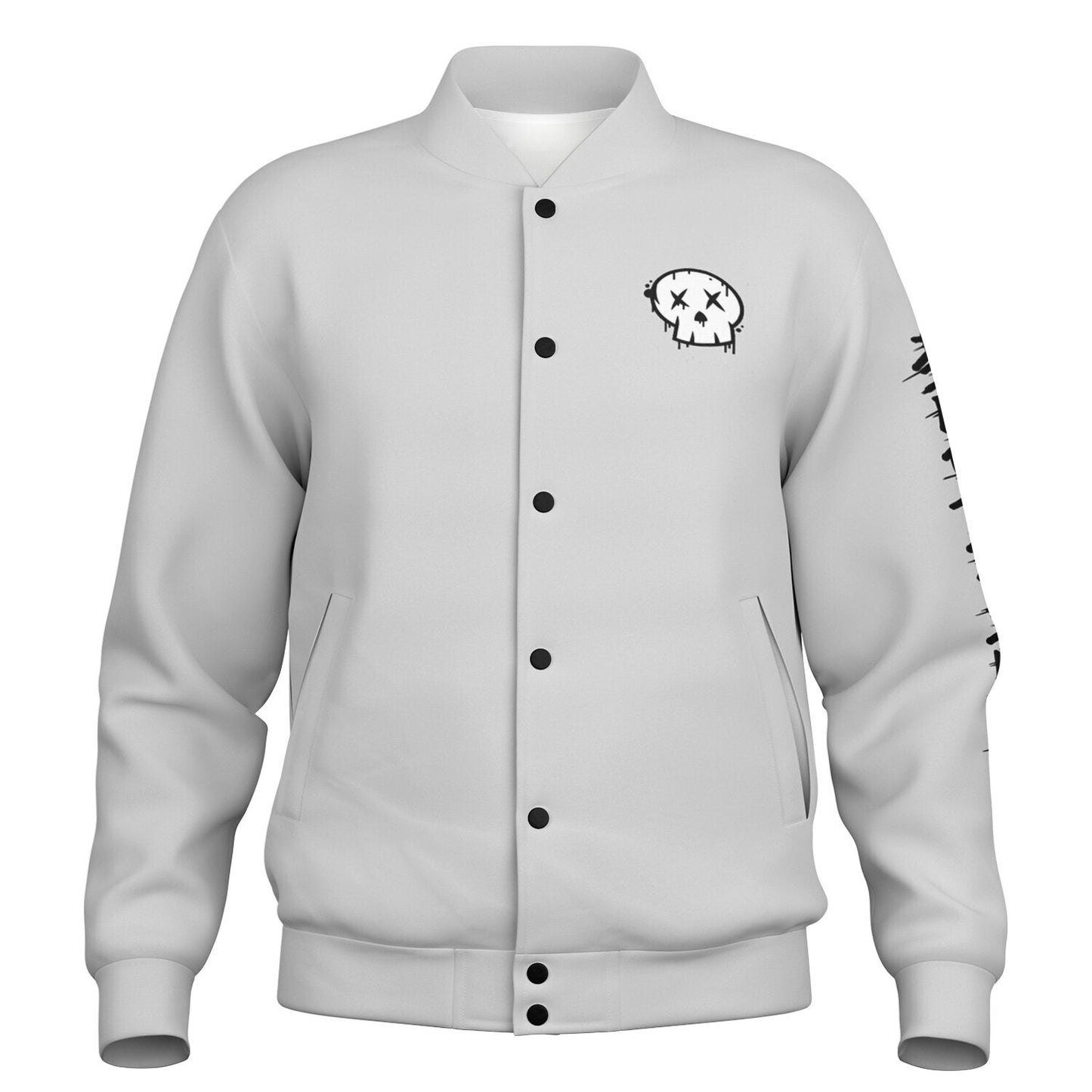 Catch The Leader Gray Baseball Jacket