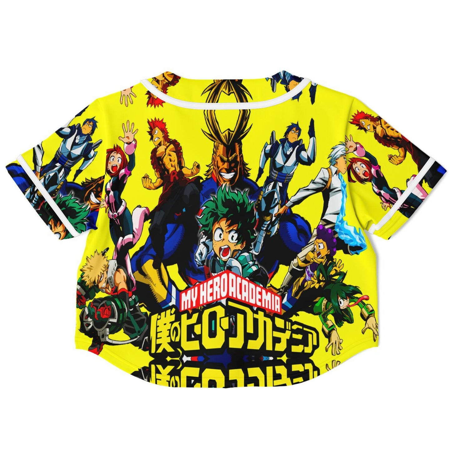 MHA Super Hero Anime Cropped Baseball Jersey