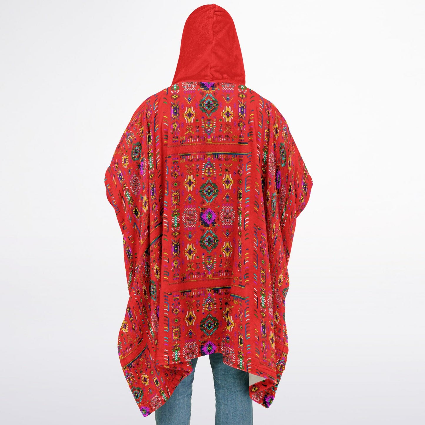 Northern Kingdom Sequence Red Flannel Blanket Poncho