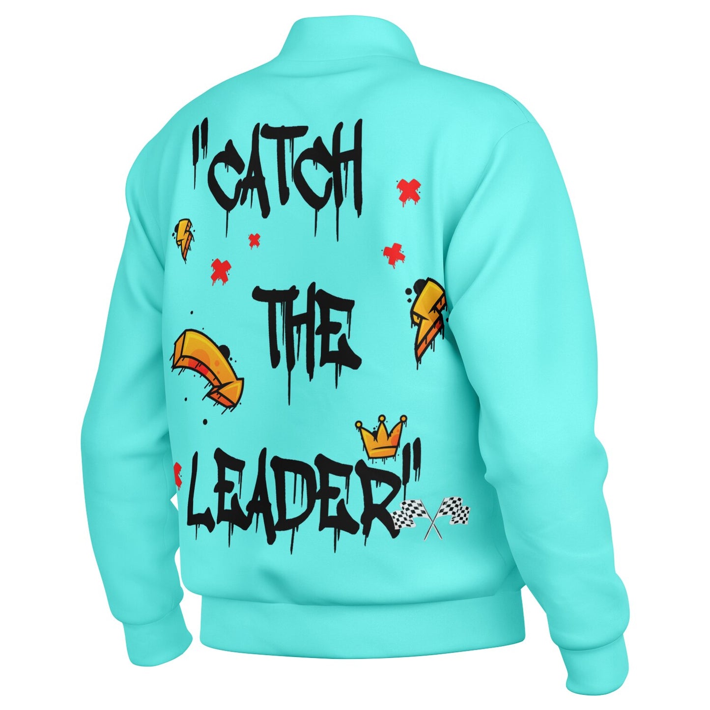 Catch The Leader Teal Baseball Jacket