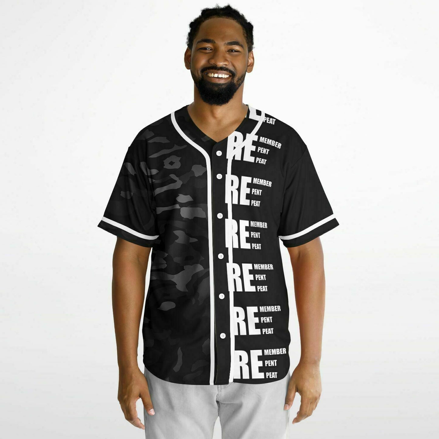Camo Reversible Baseball Jersey - AOP