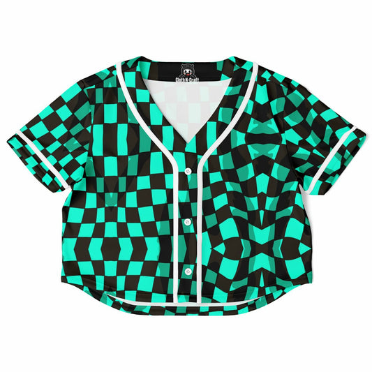 Tanjiro Slayer Of Demons Anime Cropped Baseball Jersey