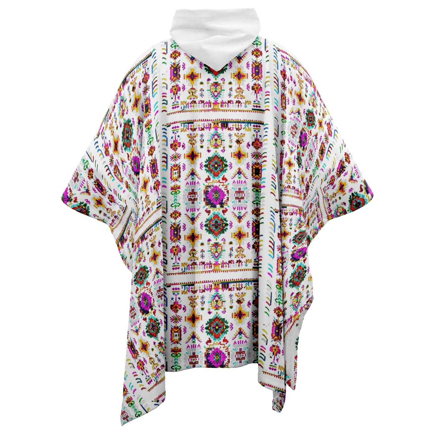 Northern Kingdom Sequence White Flannel Blanket Poncho