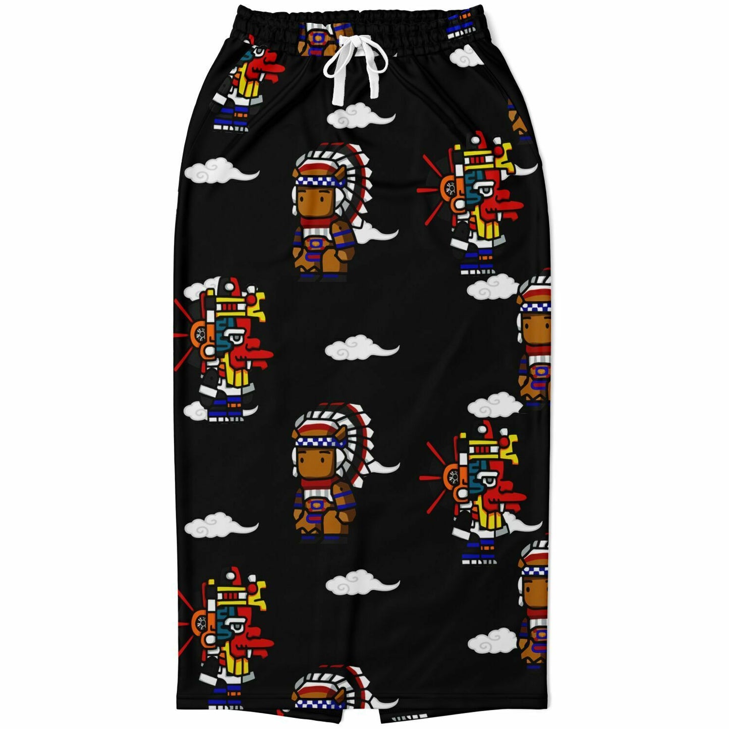 Northern Kingdom 10 Tribesmen Fashion Long Pocket Skirt Black