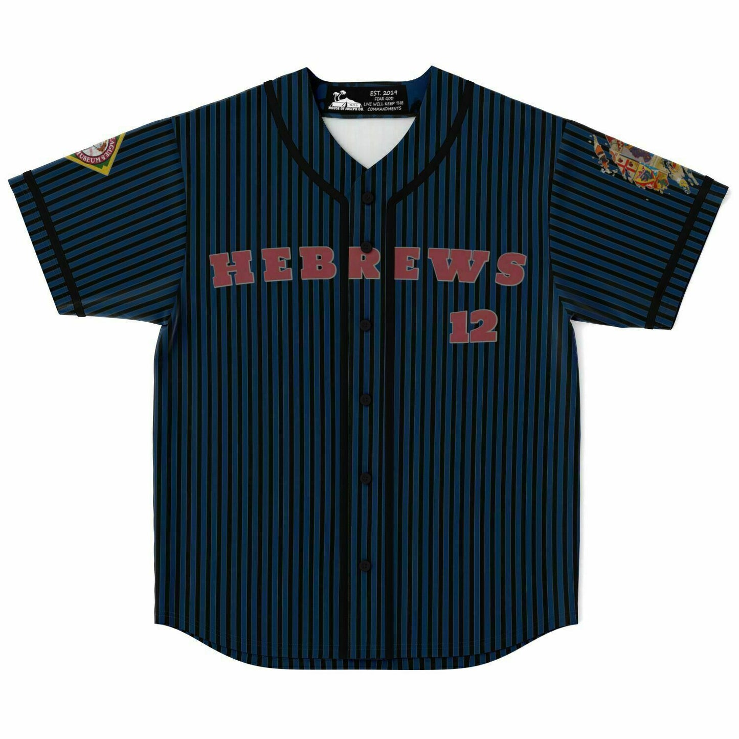 Vintage Navy Hebrews 12 Negro League Baseball Jersey
