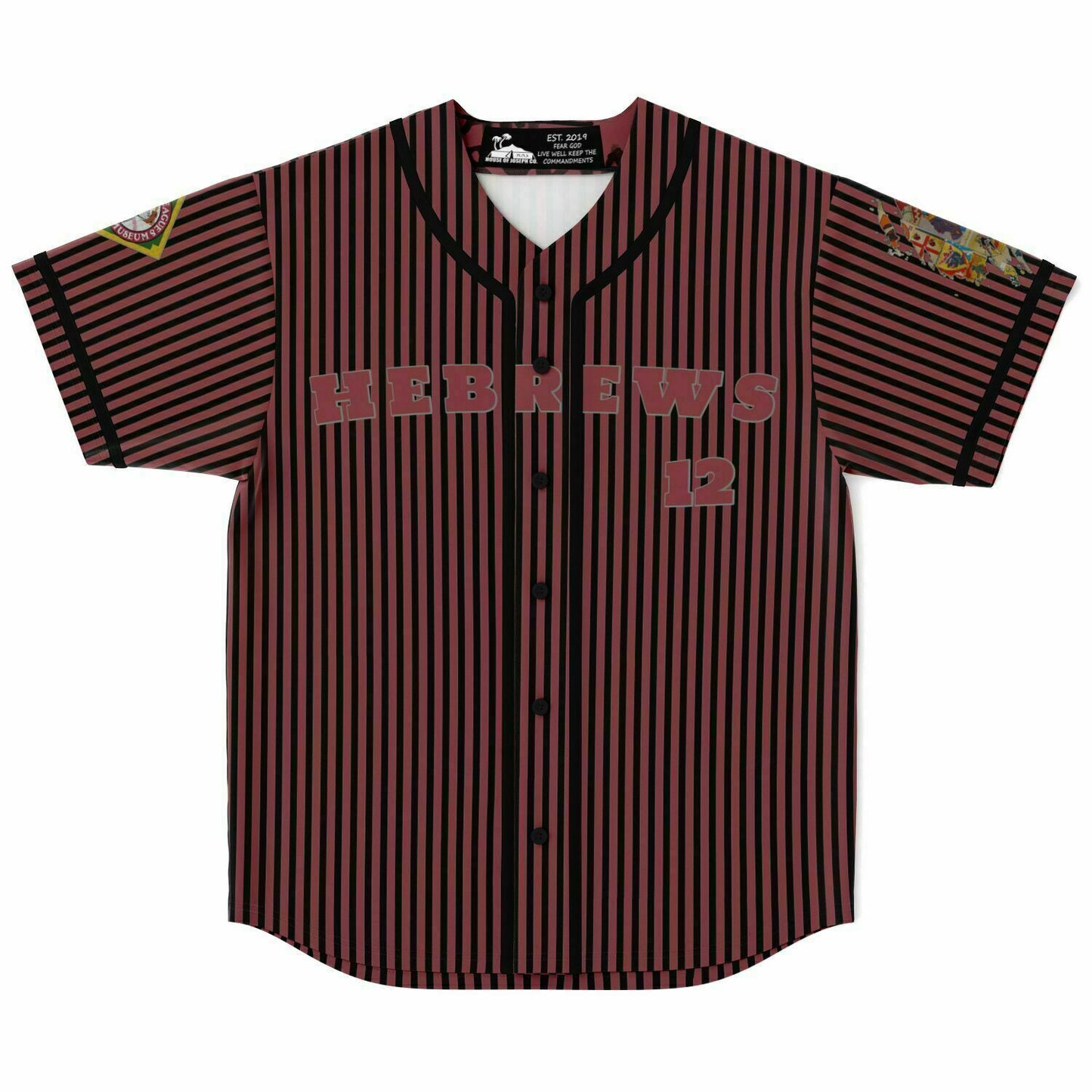Vintage Maroon Hebrews 12 Negro League Baseball Jersey