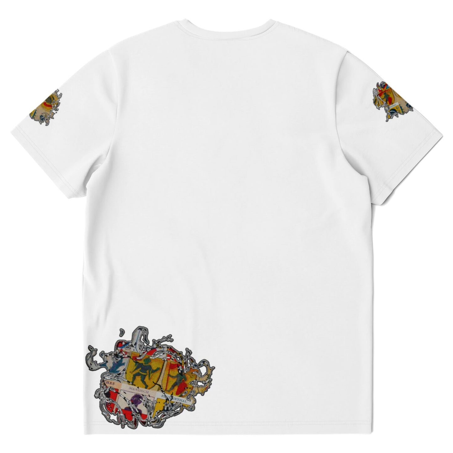 Soft-Teez Digital Stitched Menorah Super Soft T-shirts White