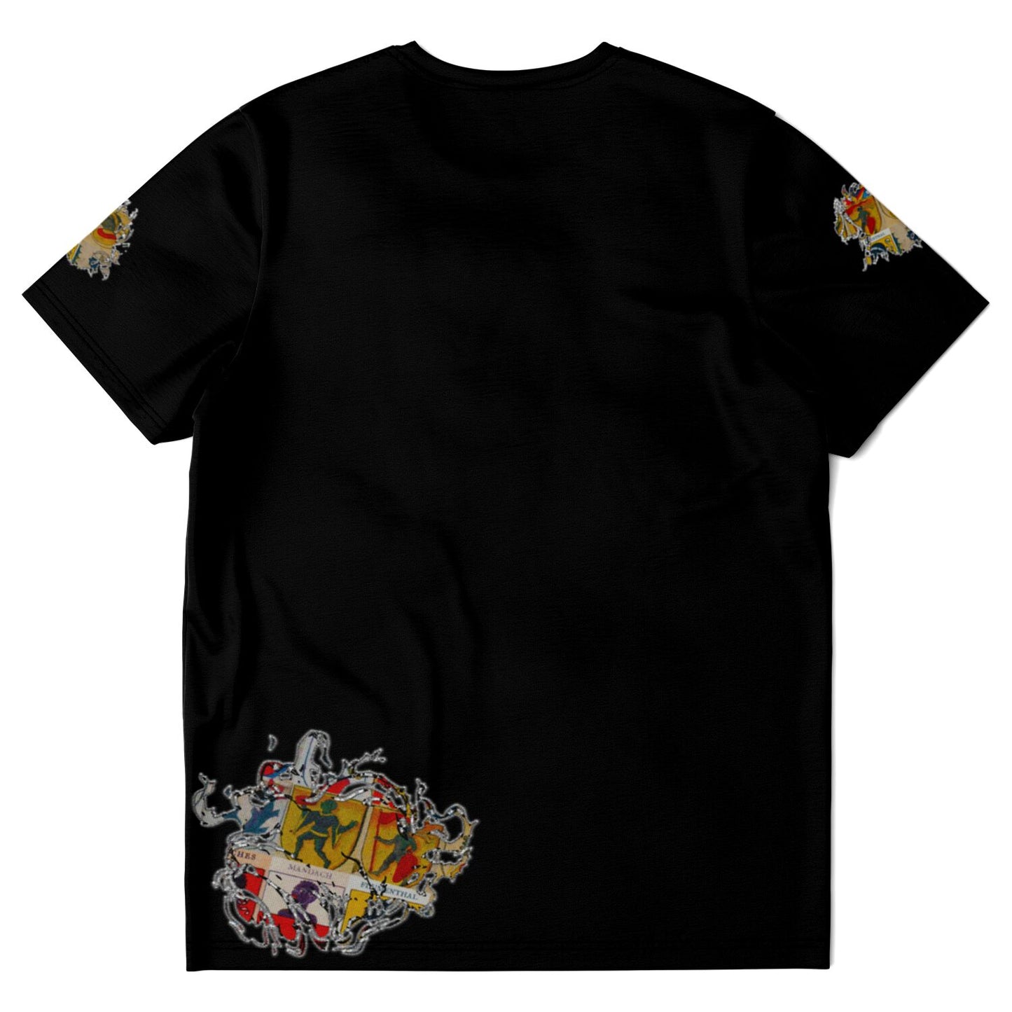 Soft-Teez Digital Stitched Menorah Super Soft T-shirts Black
