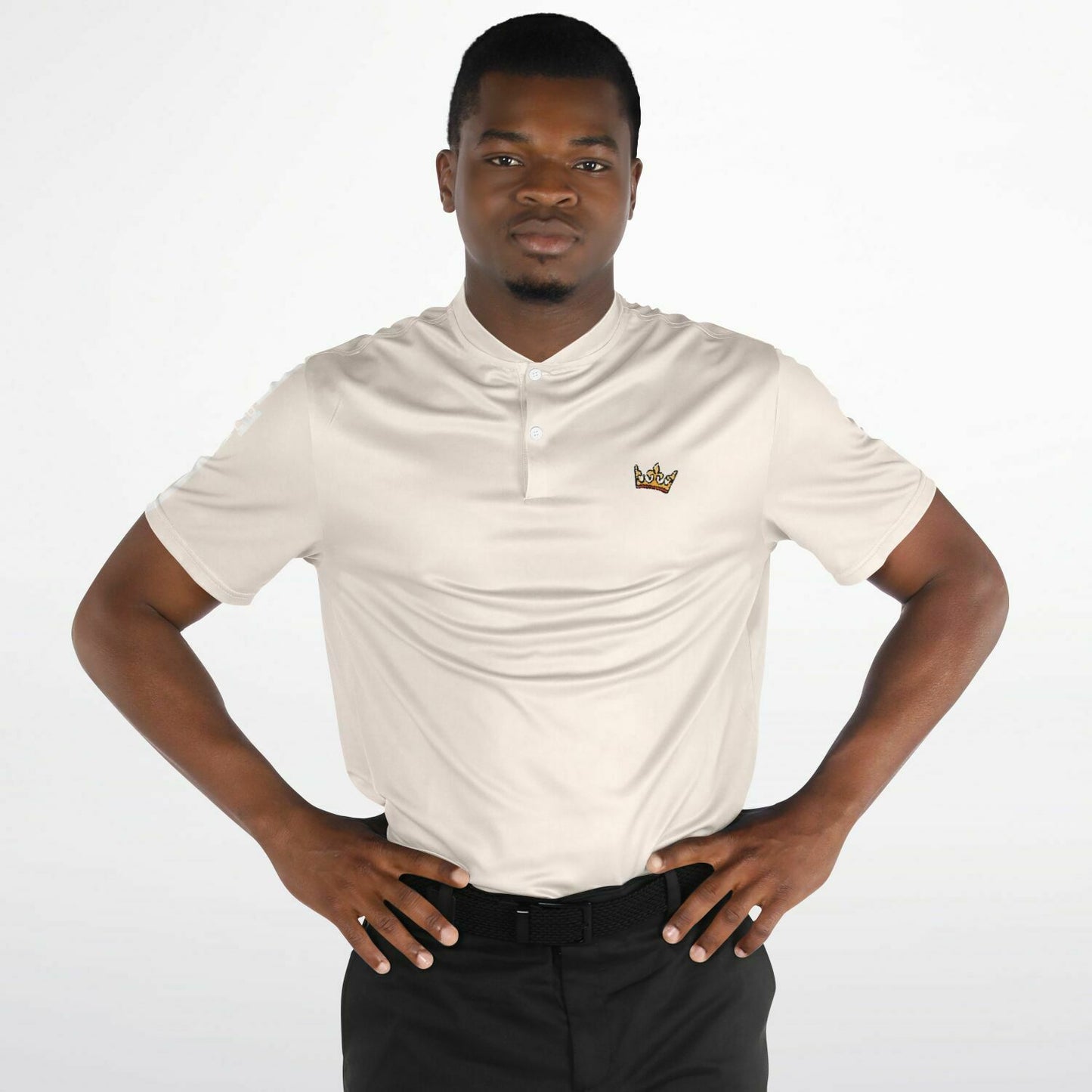 Creme Blade Collar Polo Shirt