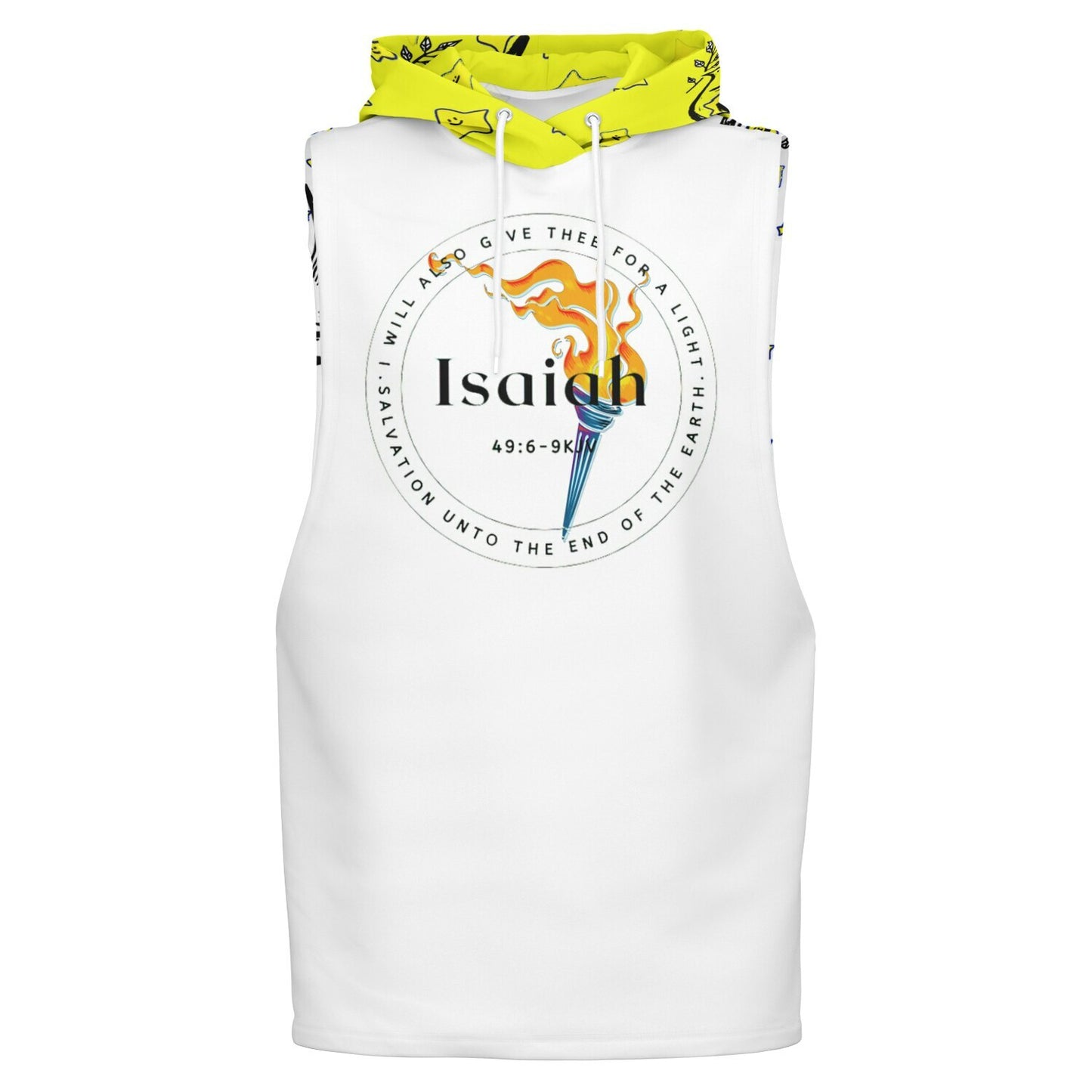 Isaiah Be The Light T-shirt Gift For Him For Her Fashion Drop Armhole White Hoodie