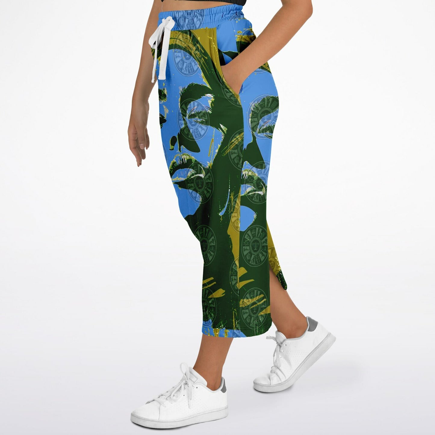 We Are Israel Green Lantern Fashion Long Pocket Skirt Sky Blue