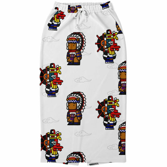 Northern Kingdom 10 Tribesmen Fashion Long Pocket Skirt White